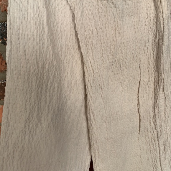 White corduroy pants trousers with belt - Picture 10 of 12